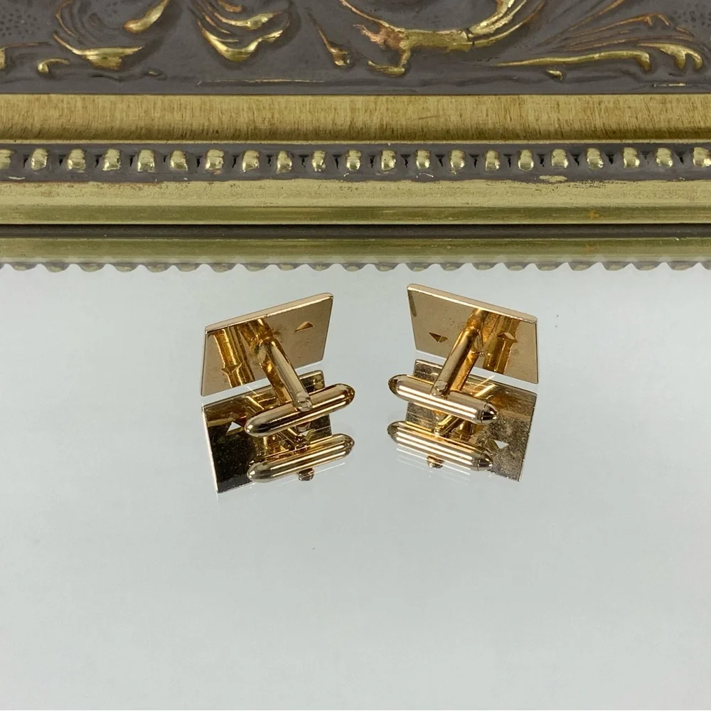 Vintage SWANK Cuff Links - Gold tone Pair Men's